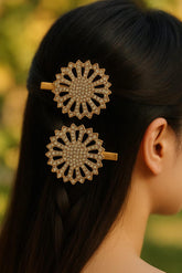 Hair Pin-159 (Pack of 2) (Golden)